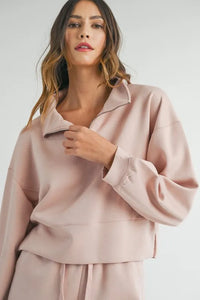 MABLE Half Zip Sweatshirt and Shorts Set - Brittney MADE