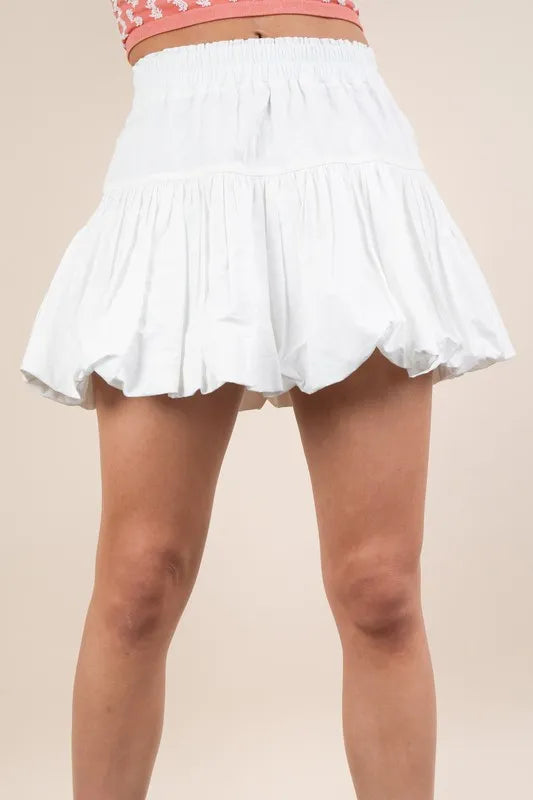 VERY J Bubble Mini Skirt with Inner Shorts - Brittney MADE