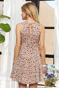 ADORA Lace Detail V-Neck Sleeveless Mini Dress - Brittney MADE
