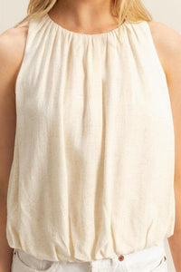 HYFVE Bubble Hem Round Neck Sleeveless Blouse - Brittney MADE
