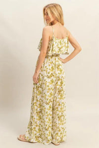 HYFVE Floral Print Spaghetti Strap Wide Leg Jumpsuit - Brittney MADE