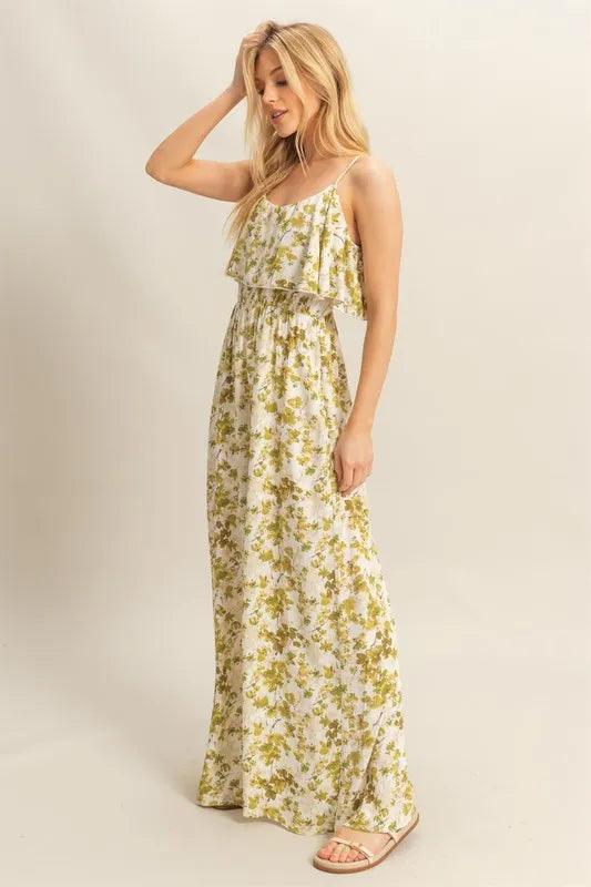HYFVE Floral Print Spaghetti Strap Wide Leg Jumpsuit - Brittney MADE
