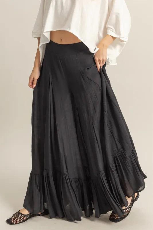HYFVE High-Waist Ruffle Flared Wide Leg Pants - Brittney MADE