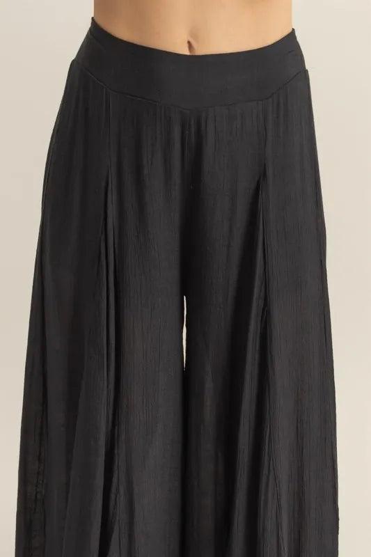 HYFVE High-Waist Ruffle Flared Wide Leg Pants - Brittney MADE