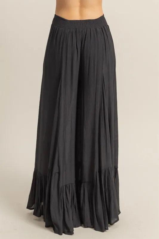 HYFVE High-Waist Ruffle Flared Wide Leg Pants - Brittney MADE