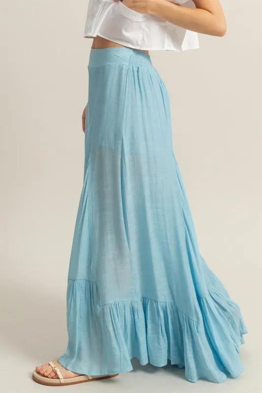 HYFVE High-Waist Ruffle Flared Wide Leg Pants - Brittney MADE