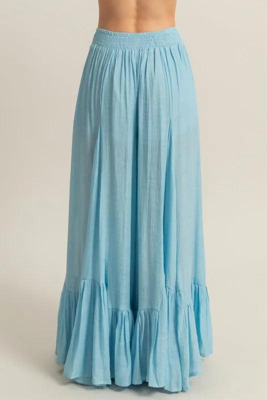 HYFVE High-Waist Ruffle Flared Wide Leg Pants - Brittney MADE