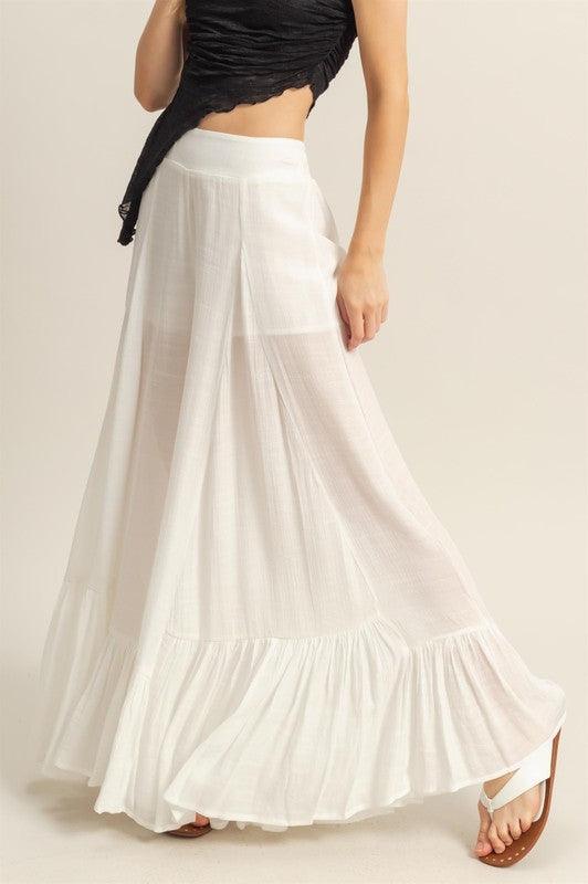 HYFVE High-Waist Ruffle Flared Wide Leg Pants - Brittney MADE