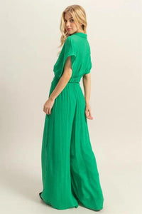 HYFVE Kimono Sleeve Crop Top and Wide Leg Pants Set - Brittney MADE