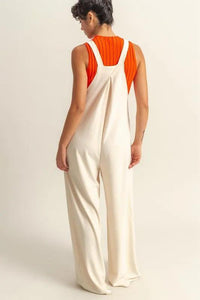 HYFVE Pleated Detail Front Pocket Wide Strap Overalls - Brittney MADE
