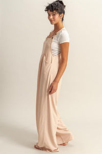HYFVE Pleated Detail Front Pocket Wide Strap Overalls - Brittney MADE