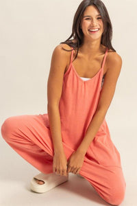 HYFVE Relaxed Fit Mineral Washed Overalls with Pockets - Brittney MADE