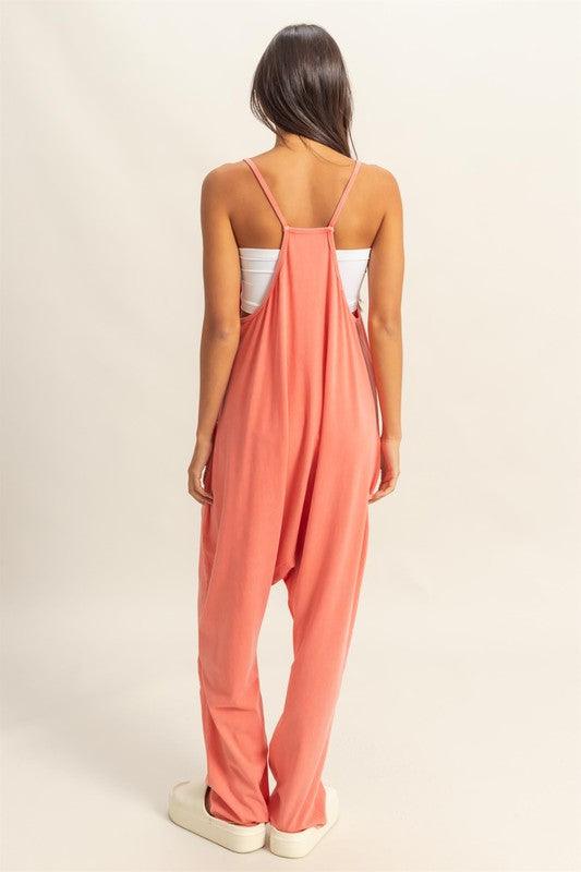 HYFVE Relaxed Fit Mineral Washed Overalls with Pockets - Brittney MADE