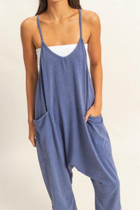 HYFVE Relaxed Fit Mineral Washed Overalls with Pockets - Brittney MADE