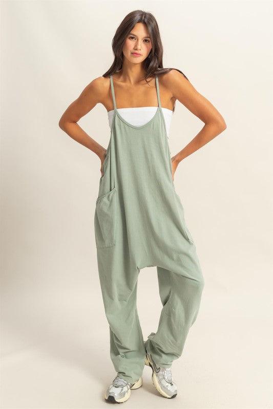 HYFVE Relaxed Fit Mineral Washed Overalls with Pockets - Brittney MADE