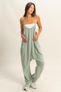 HYFVE Relaxed Fit Mineral Washed Overalls with Pockets - Brittney MADE