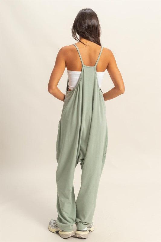 HYFVE Relaxed Fit Mineral Washed Overalls with Pockets - Brittney MADE
