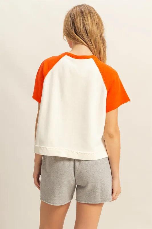 HYFVE Side Slit Contrast Half Button Short Sleeve T-Shirt - Brittney MADE