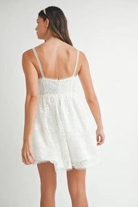 MABLE Eyelet Lace Babydoll Mini Cami Dress - Brittney MADE