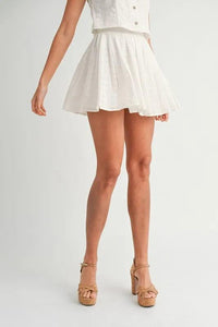 MABLE Eyelet Lace Top and Mini Skirt Set - Brittney MADE