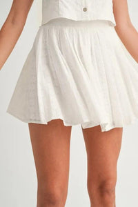 MABLE Eyelet Lace Top and Mini Skirt Set - Brittney MADE