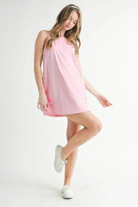 MABLE Linen Mix Side Ric Rac A-Line Mini Dress - Brittney MADE
