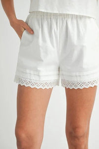 MABLE Peter Pan Collar Babydoll Blouse and Shorts Set - Brittney MADE