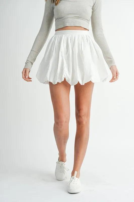 MABLE Poplin Bubble Mini Skirt - Brittney MADE