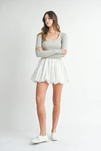 MABLE Poplin Bubble Mini Skirt - Brittney MADE