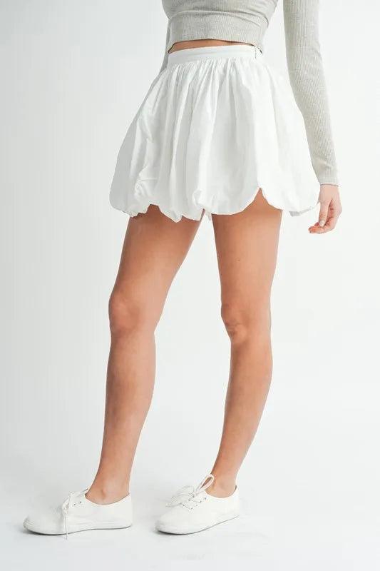 MABLE Poplin Bubble Mini Skirt - Brittney MADE