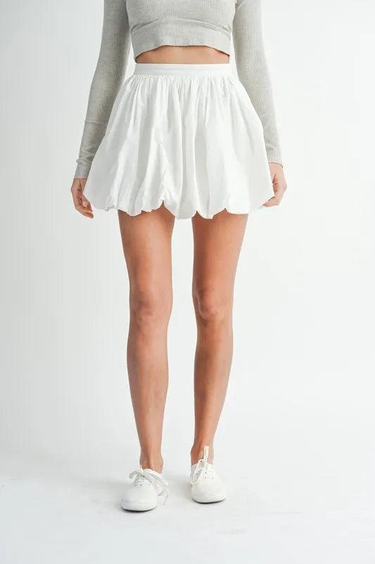 MABLE Poplin Bubble Mini Skirt - Brittney MADE