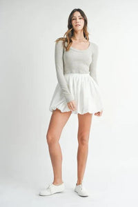 MABLE Poplin Bubble Mini Skirt - Brittney MADE