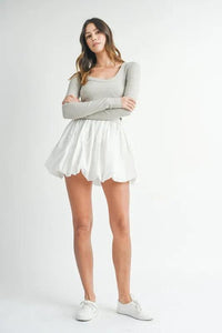 MABLE Poplin Bubble Mini Skirt - Brittney MADE