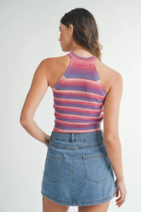 MABLE Space Dye Grecian Neck Knit Cami - Brittney MADE