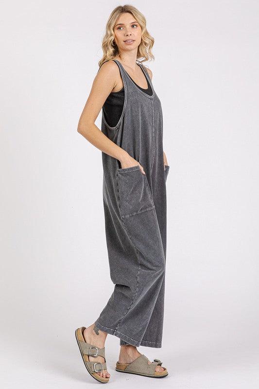 Mittoshop Scoop Neck Wide Leg Overalls - Brittney MADE