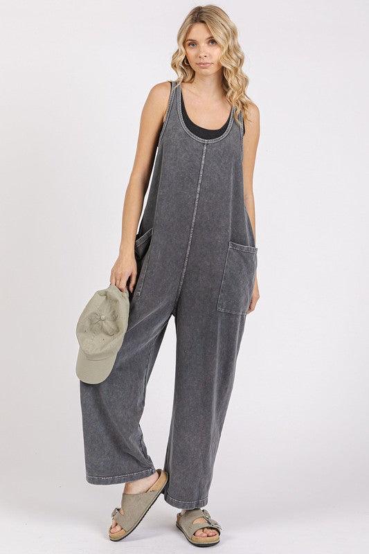 Mittoshop Scoop Neck Wide Leg Overalls - Brittney MADE