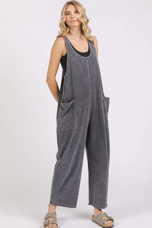 Mittoshop Scoop Neck Wide Leg Overalls - Brittney MADE