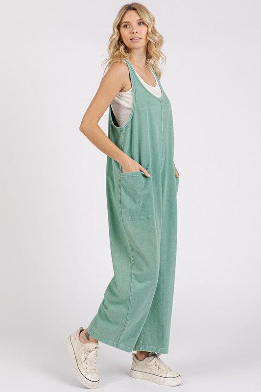 Mittoshop Scoop Neck Wide Leg Overalls - Brittney MADE