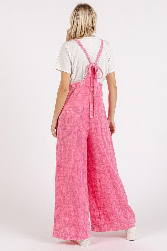 Mittoshop Textured Wide Leg Overalls - Brittney MADE