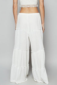 POL Waffle-Knit Drawstring Wide Leg Pants - Brittney MADE