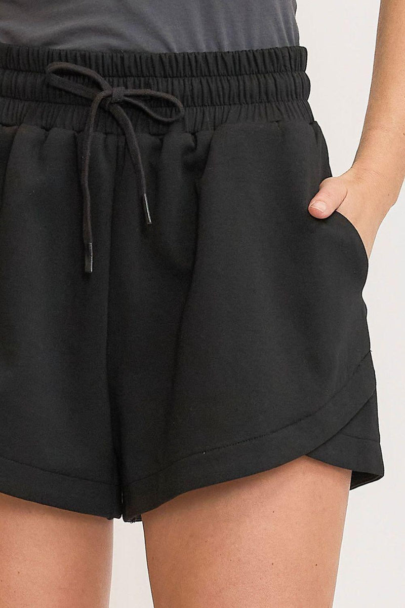 Umgee Full Size Drawstring Sweatshorts with Pockets Plus Size - Brittney MADE